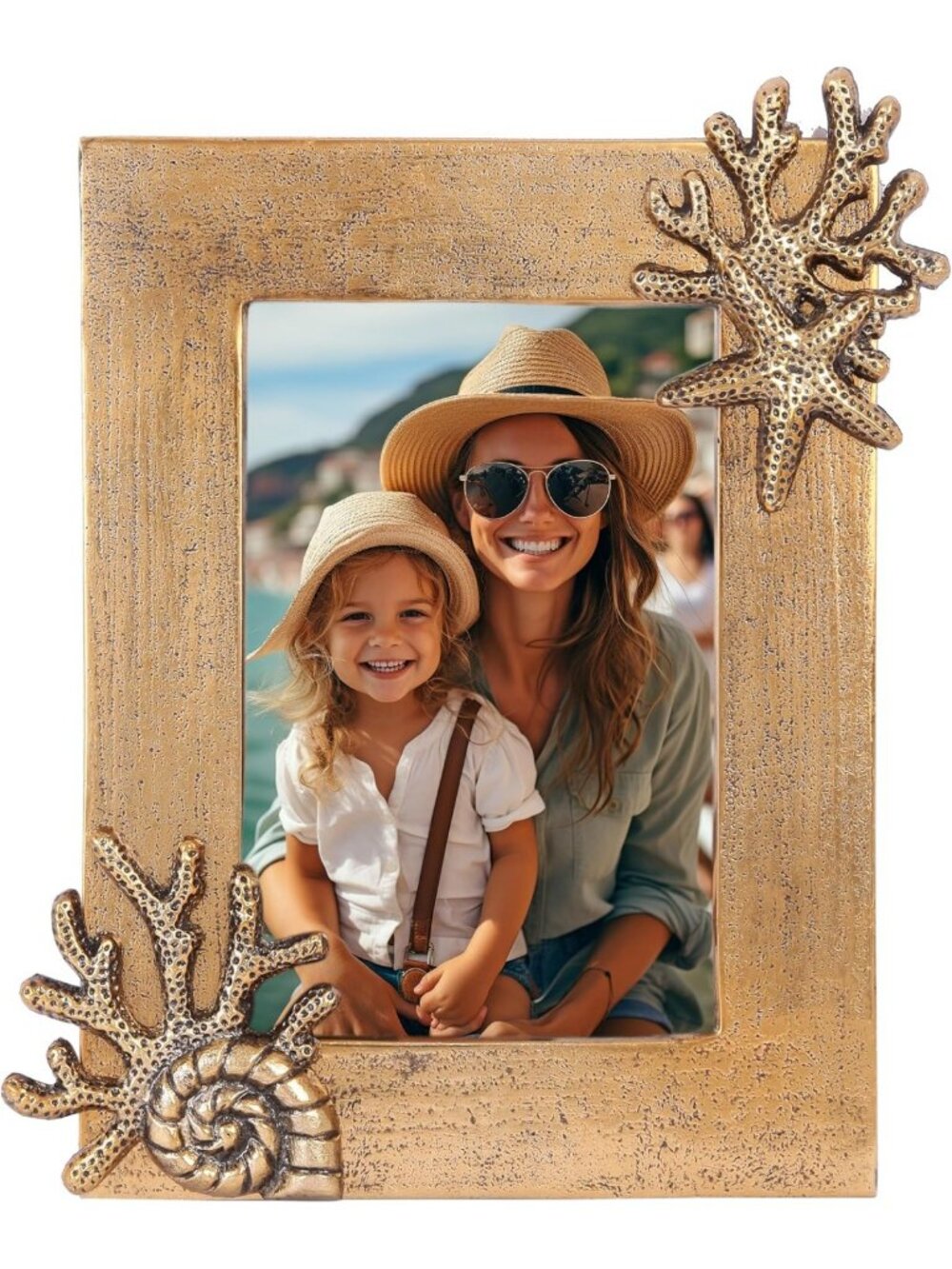 Handcrafted 4x6 Beach Memories Picture Frame - Coastal Decor, Seashell